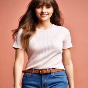 ANTHROPOLOGIE / CLOTH & STONE Ribbed Tee